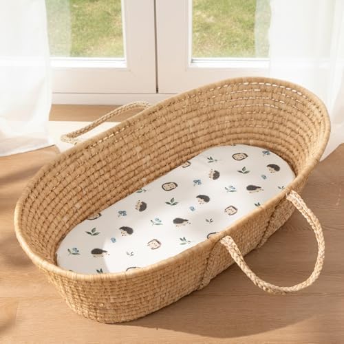 PHF 3 Pack Soft Bassinet Sheets, Leaf&Mushroom Breathable Comfy Cradle Sheets - Image 5