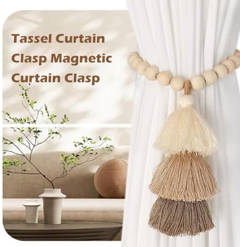 SRG Curtain Tiebacks for Curtains 2 Pack, Decorative Magnetic Curtain Holdbacks - Image 2