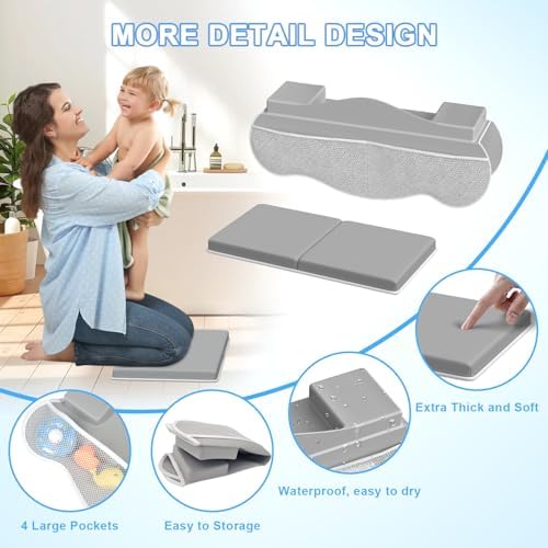 Bath Kneeler and Elbow Rest Pad Set, Non-Slip Memory Foam Kneeling Pad & - Image 6