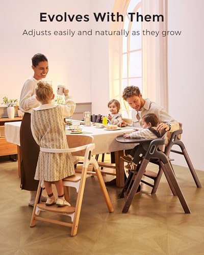 Momcozy 5-in-1 Convertible Wooden High Chair - Image 3