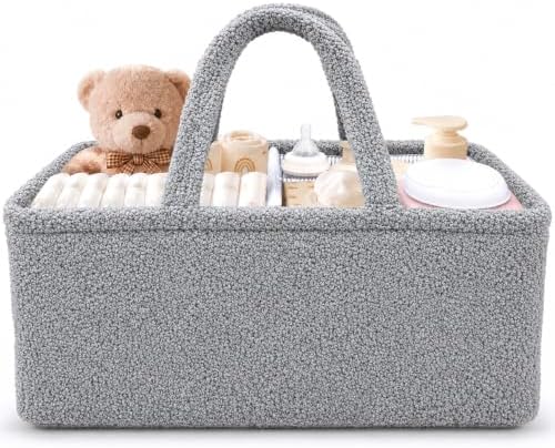 Baby Diaper Caddy Organizer, Portable Baby Essentials Organizer by DELMONCART
