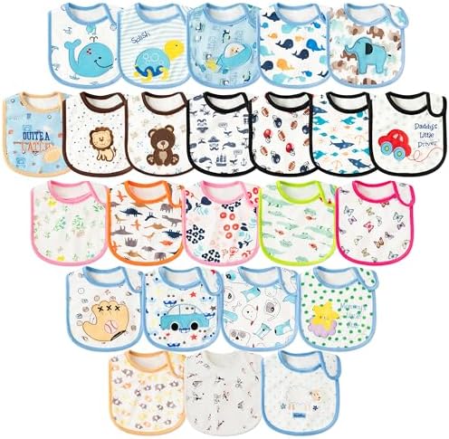 Cotton Waterproof Baby Bibs by 2ooya