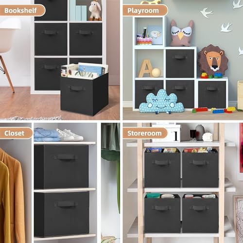 STORAGE MANIAC Storage Cubes, 11 Inch 10 Pack Collapsible Fabric Shelf Bins - Image 7
