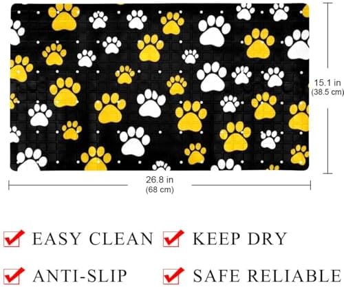 Bath Tub Shower Mat, Washable Bathtub Floor Mats, Suction Cups and Drain Holes - Image 4