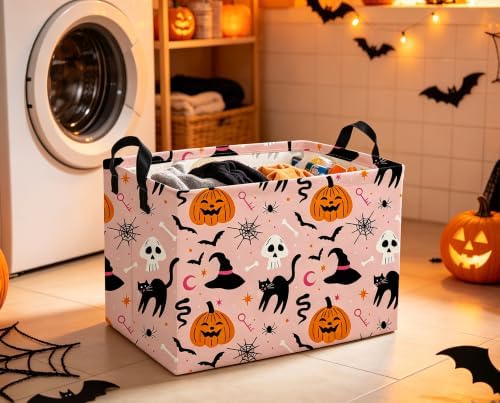 Rectangle Halloween Baskets Ghost Basket Cute Storage Bin Fish Box - Image 3