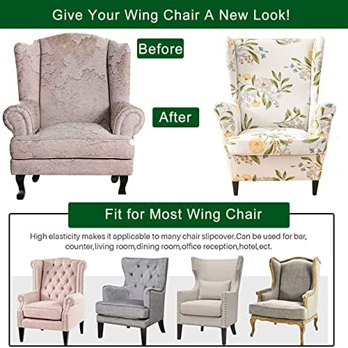 CRFATOP Wingback Chair Covers Wing Armchair Slipcovers - Image 5