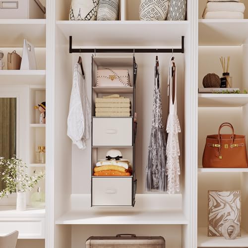 YOUDENOVA Hanging Closet Organizer, Hanging Shelves - Image 2