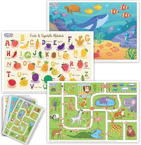 40 Pack Waterproof Disposable Placemats by KiddyKornerz