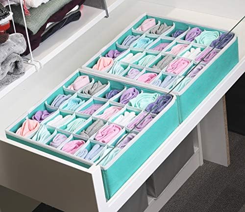 Simple Houseware 2 Pack Closet Sock Organizer, 24 Cell - Image 4