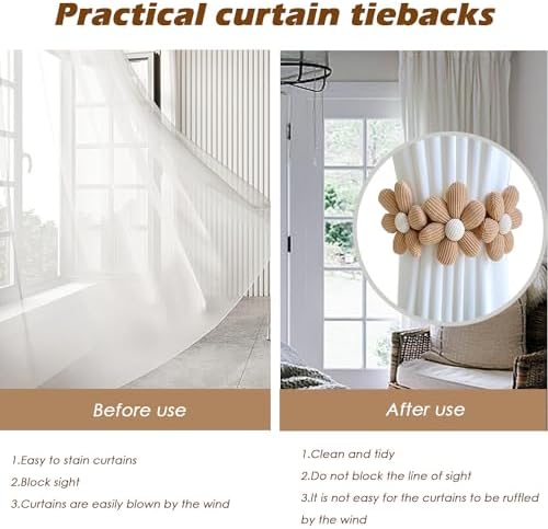 SRG Curtain Tiebacks for Curtains 2 Pack, Decorative Curtain Holdbacks for - Image 4