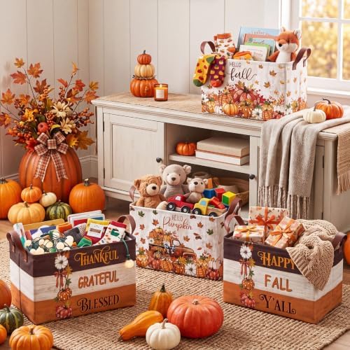 4 Pcs Fall Storage Basket for Gifts Empty - Image 5