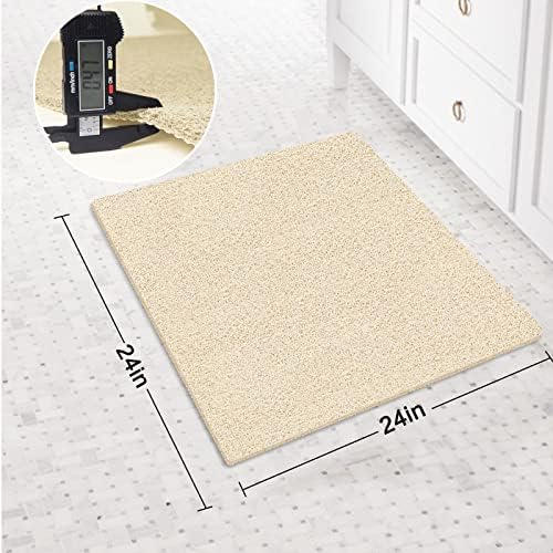 Shower Mat Non Slip Without Suction Cup, 24 x 24 Inch PVC Loofah Shower - Image 2