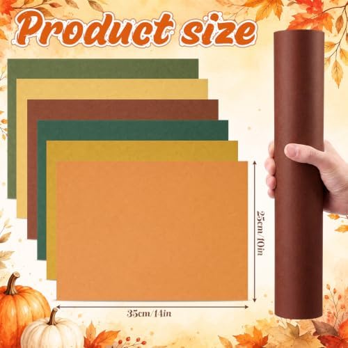Fullhawl 120 Pcs Fall Paper Placemats, Disposable Rectangular Table Setting Mats - Image 2