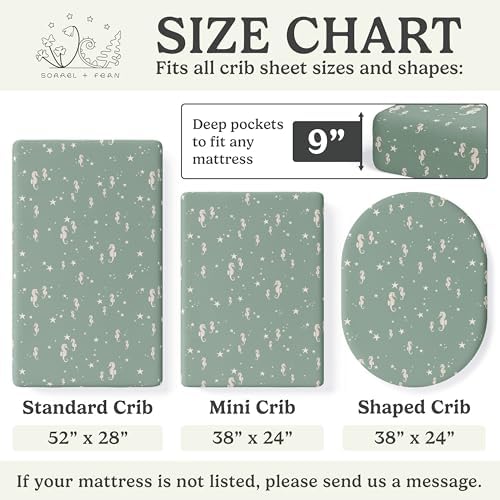 Sorrel + Fern Baby Crib Sheets Neutral, Fitted 2-Pack - Image 6