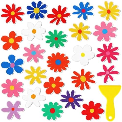 26Pcs Non Slip Bathtub Stickers, Colorful Flower Stickers by Unknown