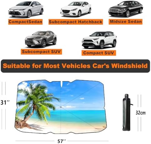 Windshield Sun Shade Umbrella for Car Front Window Sun Visor for Windshield Car - Image 3