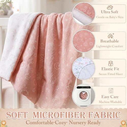 Hahafelt 4 Pieces Crib Bedding Set - Image 3