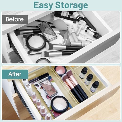 25 PCS Plastic Drawer Organizer Set, Makeup Organizers and Storage Bins - Image 4