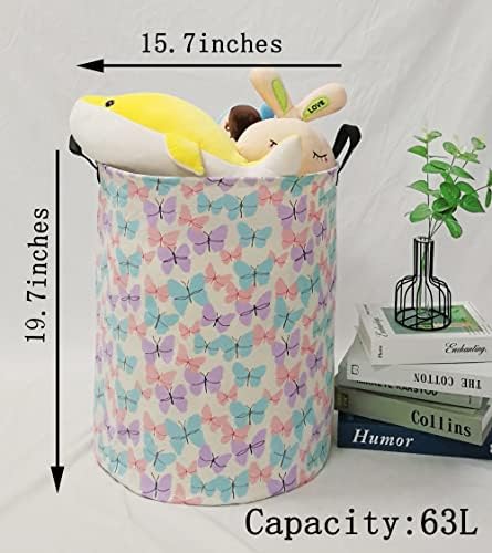 MAIZMZ Storage Bins Toys Box Kids Baby Hamper Waterproof Laundry Basket Canvas - Image 2