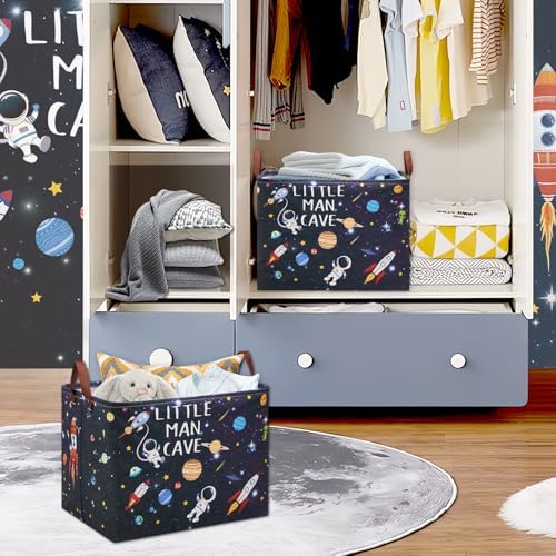 Astronaut Rockets Nursery Laundry Hamper, Space Storage Basket - Image 7