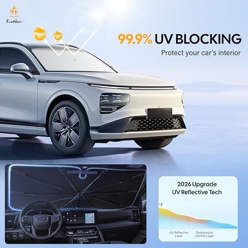 EcoNour Windshield Sunshade for Toyota RAV4 2019-2025 | Front Windshield Sun - Image 3
