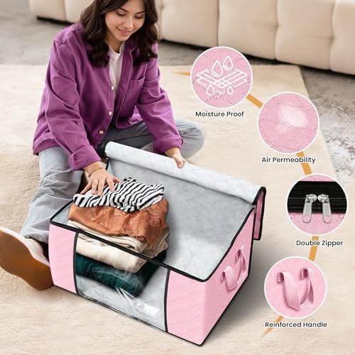 Fab totes 6 Pack Storage Bags for Clothes Blanket Storage Bins - Image 4