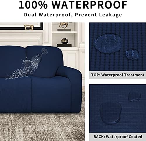 Easy-Going 100% Dual Waterproof Recliner Sofa Cover, 8-Pieces Stretch Relining - Image 3