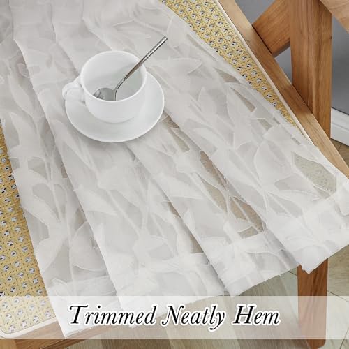 Lecloud Leia Sheer Ivory Window Curtains - Image 4