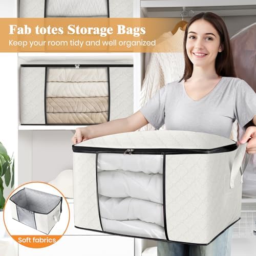 Fab totes 6 Pack Storage Bags for Clothes Blanket Storage Bins - Image 5