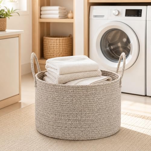 Big Gift Basket Empty Kit, Large Woven Rope Storage Basket - Image 7