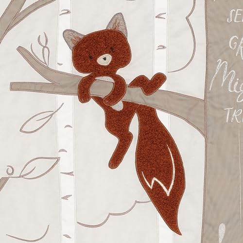 Lambs & Ivy Treetop Fox Woodland Tree Nursery 3-Piece Baby Crib Bedding Set - Image 4