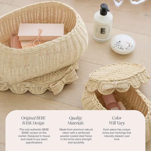 BEBE BASK Original Scalloped Bow Basket - Image 5