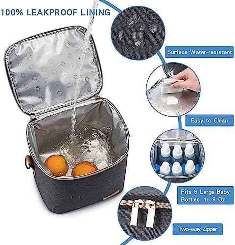 Breastmilk Cooler Bag with Ice Pack Fits 6 Baby Bottles Up to 9 Ounce, Baby - Image 3