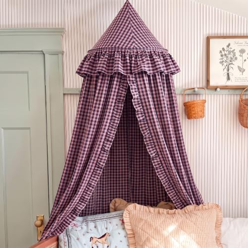 SmoothNovelty Gingham Plaid Bed Canopy by SmoothNovelty