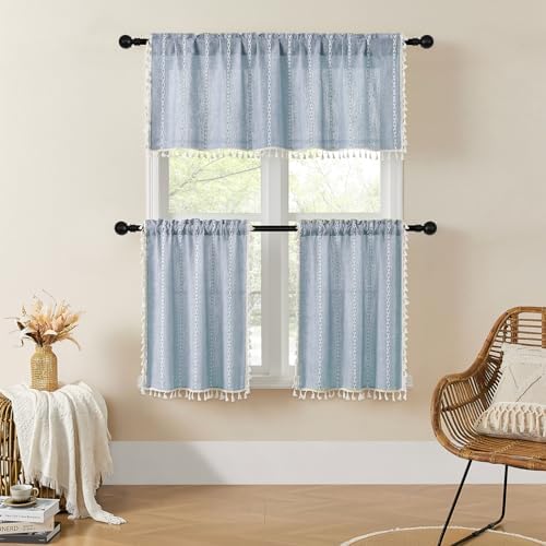 MitoVilla Boho Farmhouse Kitchen Valances - Image 3