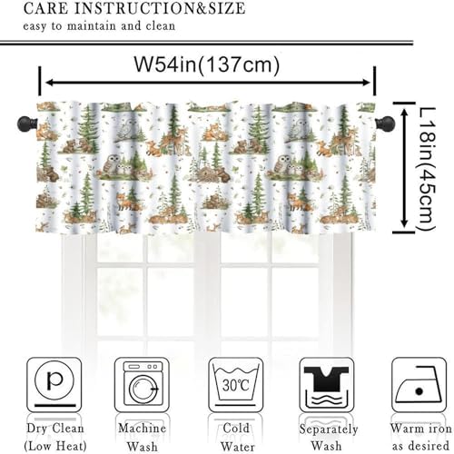 Kids Forest Animal Valance Curtain - Image 3