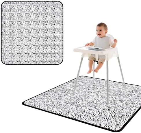 BapronBaby Organic Dot Waterproof Splash Mat Catch All Floor Cover by BapronBaby