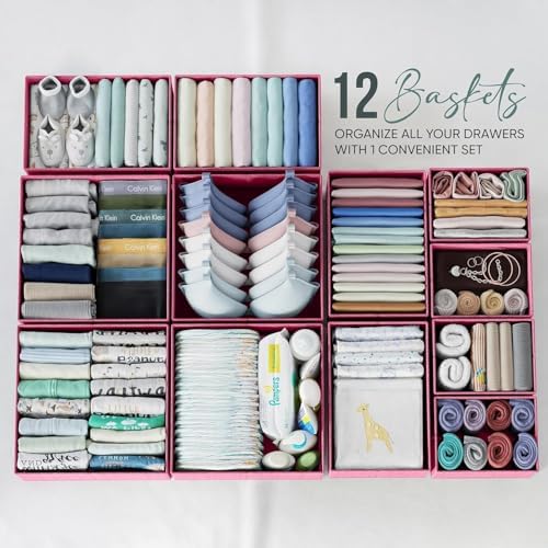 Drawer Organizer Set of 12 Pink - Image 3