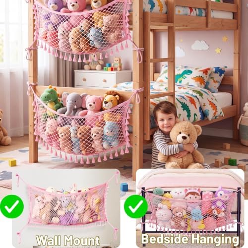 Stuffed Animal Hammock, Corner Stuffed Animal Storage Net - Image 3