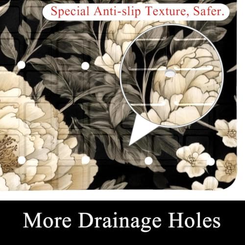 Bath Tub Shower Mat, Washable Bathtub Floor Mats, Suction Cups and Drain Holes - Image 2