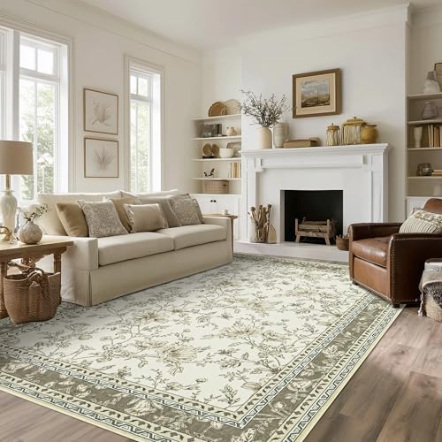 Dining Room Rugs for Under Table 7x9 Taupe Beige - Image 7