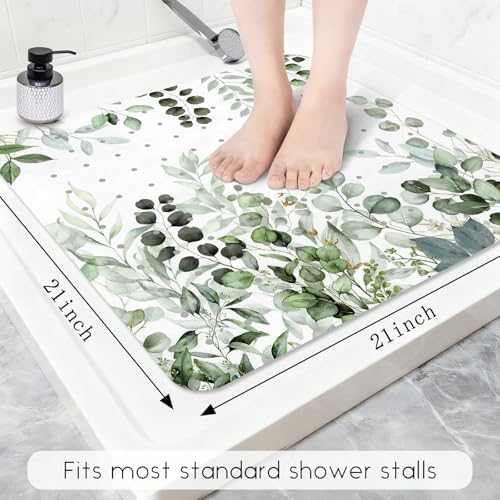 Bathtub Mat Non Slip, Sage Square Bath tub Mat Shower Floor Mat - Image 2