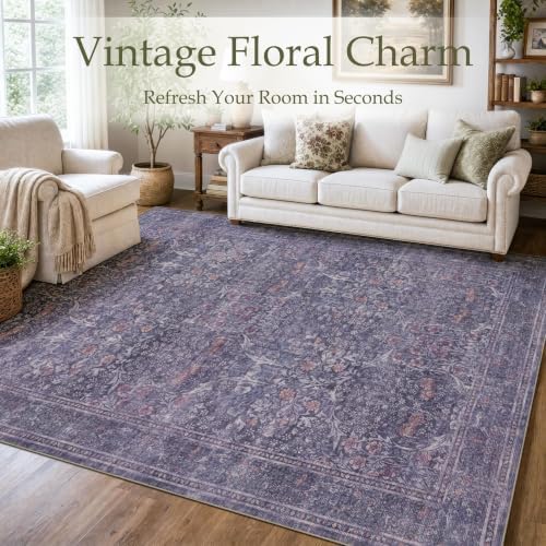 JOLLYVOGUE 6x9 Area Rugs for Living Room, Vintage Washable Rug - Image 2