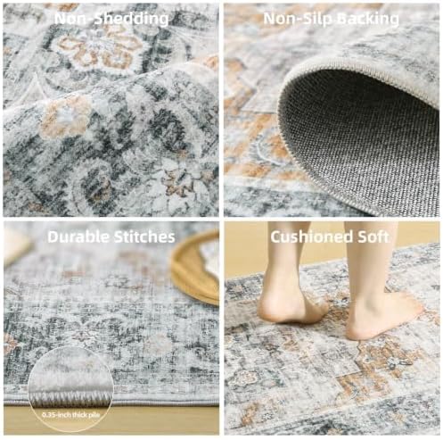 Washable Living Room Area Rug: 5x7 Rugs - Image 5