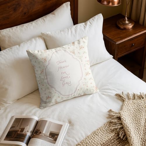 Floral Throw Pillow Cover 18x18 Inches, “Thank Heaven - Image 5