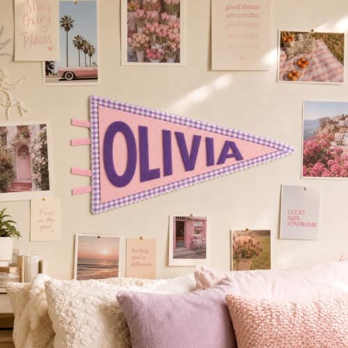 Personalized Dorm Name Pennant Custom Felt Wall Decor - Image 2