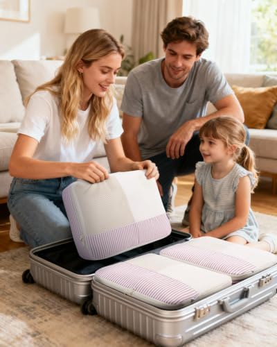 Narwey 7 Set Striped Packing Cubes - Image 7