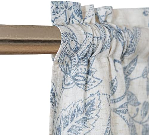 Vangao Floral Valances for Windows Forest Blue W50 X 16L 1 Panel - Image 6