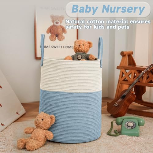 JMvicyroam 80L Cotton Rope Laundry Basket Hamper - Image 2