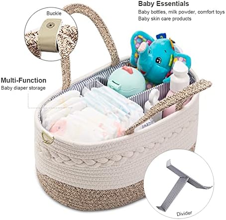 Baby Diaper Caddy Organizer, Shoulder Strap Buckle, 4 Inner Pockets Portable - Image 2
